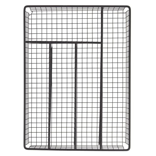 Range couvert pour tiroir grillage en fer noir