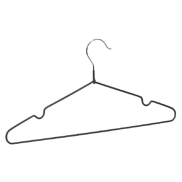 Cintre antiglisse acier rev&ecirc;tement plastique noir x5