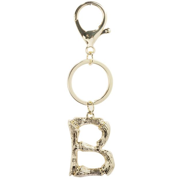 Porte cl&eacute; lettre alphabet dor&eacute;e