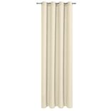 Rideau à oeillets uni beige 140x240cm