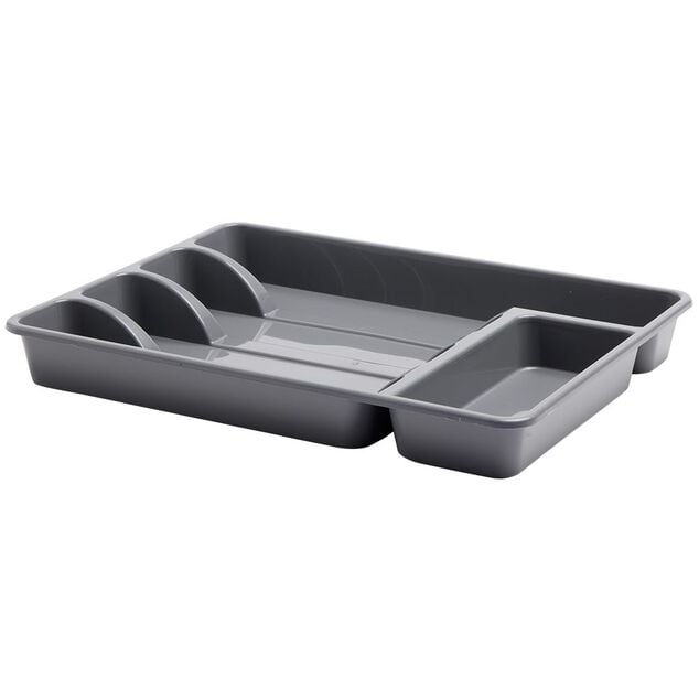 Range-couverts plastique noir