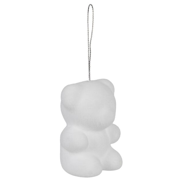 Ours blanc &agrave; suspendre No&euml;l x5