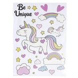 Sticker mural enfant licorne ou astronaute 29x40cm (2 mod&egrave;les)