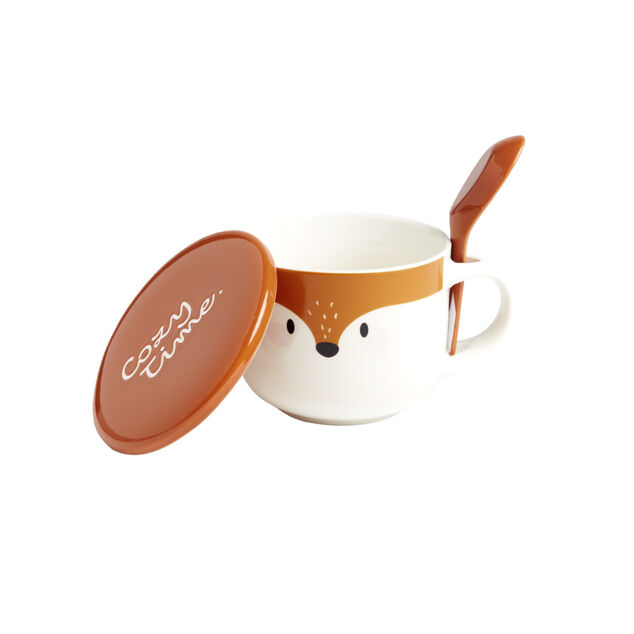 Bol jumbo 62cl avec cuillère et couvercle renard