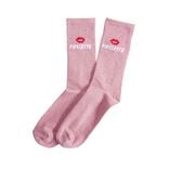 Chaussettes femme tige haute Pipelette pailletté rose T36/40