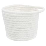 Panière ronde coton blanc