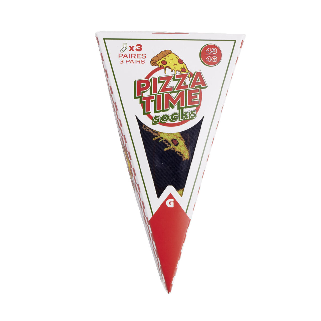 Chaussettes Homme Originales – Lot De 2 Paires Fun Pizza – Taille 6-12