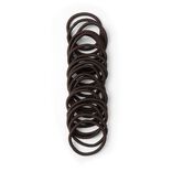 Lot de 15 &eacute;lastiques &agrave; cheveux basiques polyester marron