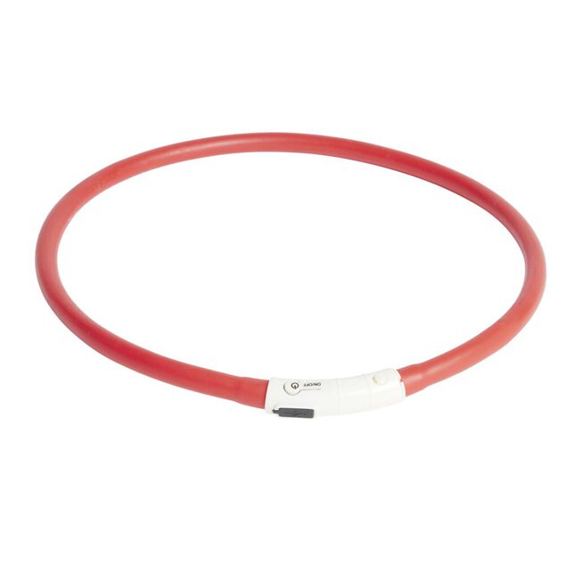 Collier pour chien tube silicone lumineuxLED rechargeable USB