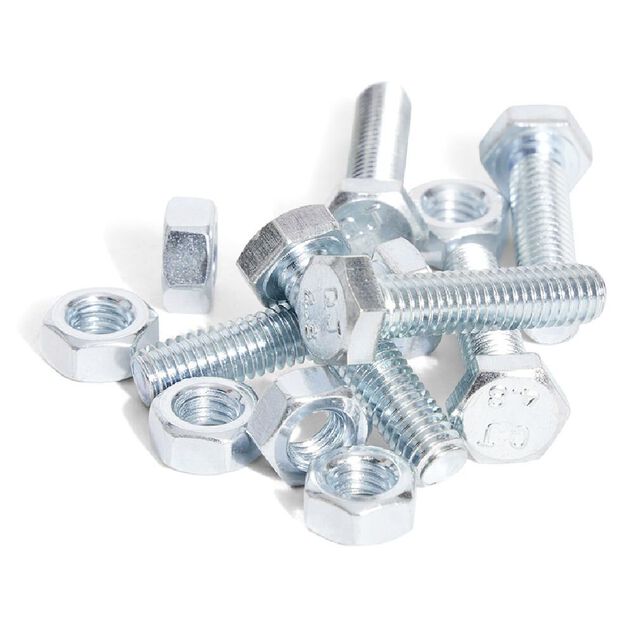 6 boulons t&ecirc;te hexagonale acier zingu&eacute; - 6x25 mm