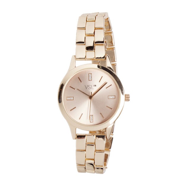 Montre femme bracelet maille inox rose gold