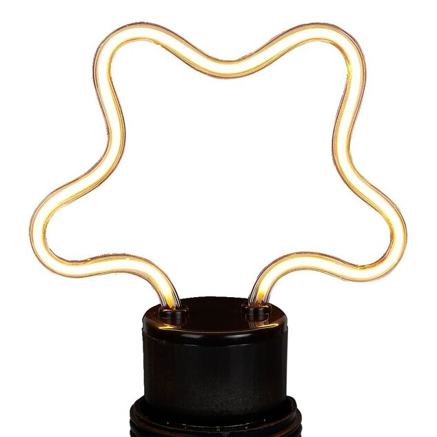 Ampoule LED E27 néon forme étoile jaune