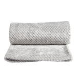 Plaid jacquard gris 130x150cm