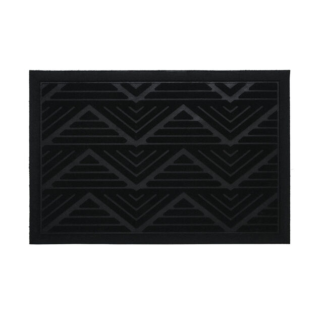 Paillasson ext&eacute;rieur antid&eacute;rapant losange stri&eacute; en relief 60x40cm