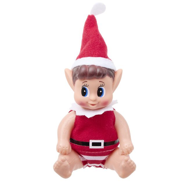 Lutin farceur b&eacute;b&eacute; feutrine rouge et blanc