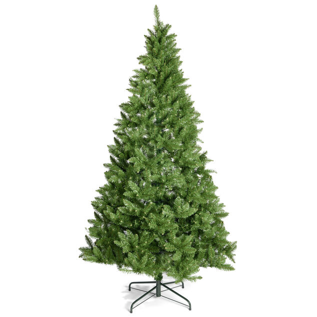 Sapin de No&euml;l artificiel vert avec pied m&eacute;tal &Oslash;136xH240cm