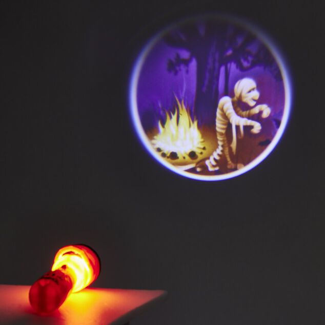 Lampe torche Halloween mini projecteur 3 disques 24 sc&egrave;nes