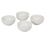 Bol en c&eacute;ramique uni blanc x4