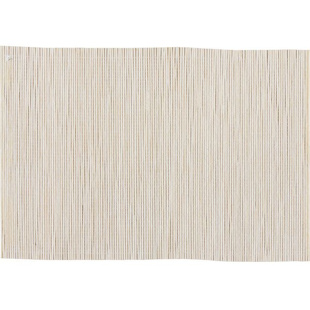 Set de table rectangulaire en bambou blanc