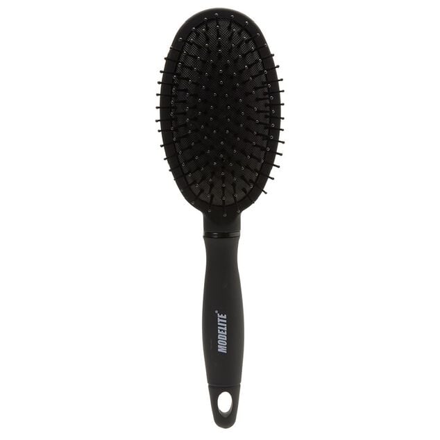 Brosse pneumatique ovale picots perl&eacute;s pvc noir