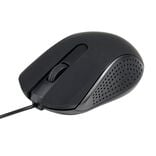 Souris PC filaire 3 boutons noire 9x6xH3cm