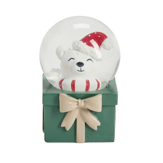 Boule &agrave; neige No&euml;l traditionnel personnage 9x6,5xH9cm (4 mod&egrave;les)
