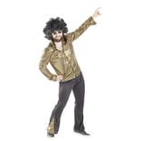 Déguisement homme disco noir et doré pour homme 2 pièces Taille unique