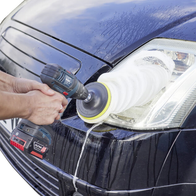 Kit éponge et disque de polissage x5 adaptable visseuse Ø12,5cm