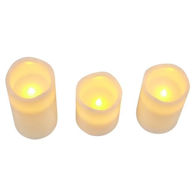 Bougie LED blanc chaud x3