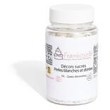 Décor sucré perle blanche et dorée Framboiselle