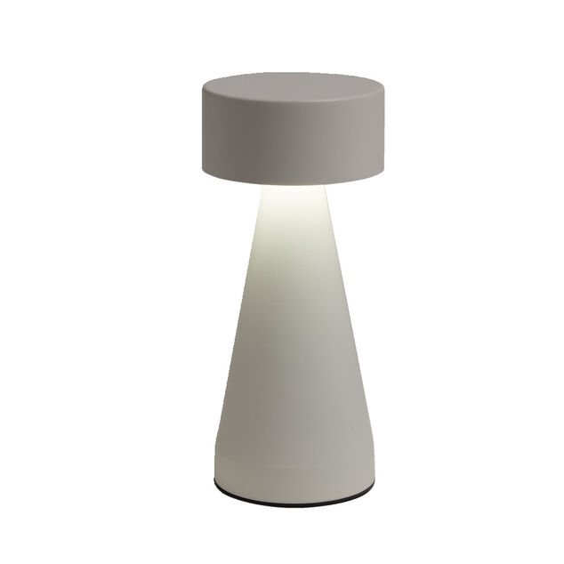 Lampe de table Squari USB tactile blanche &Oslash;9,5xH22,5cm