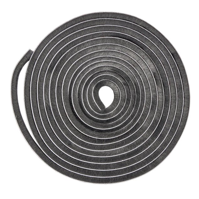 Joint brosse adhésif d'isolation pour porte et fenêtre 9mmx6m noir