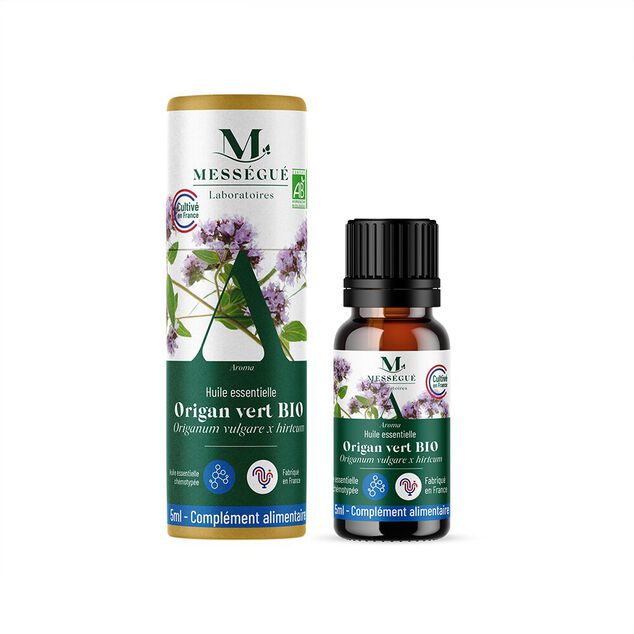 Huile essentielle origan vert bio Mess&eacute;gu&eacute; 5ml compl&eacute;ment alimentaire