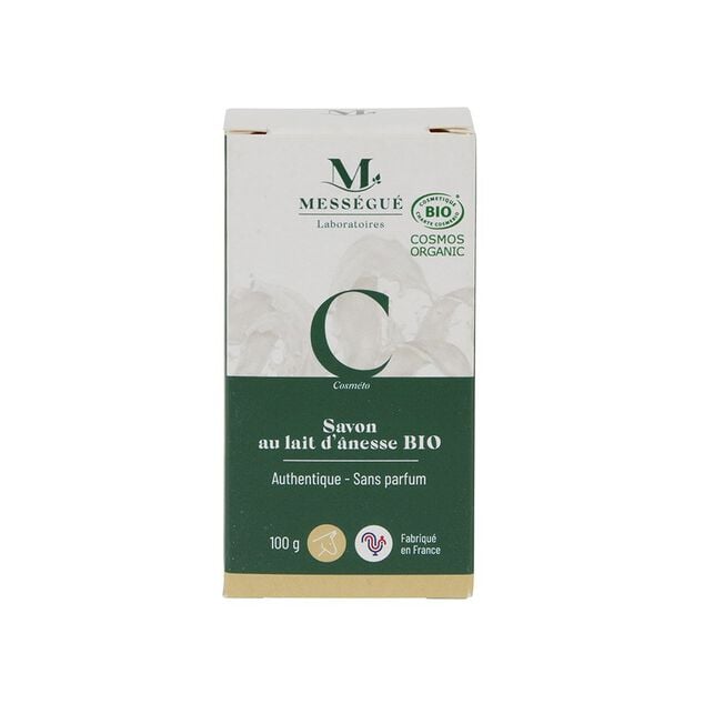 Savon au lait d'anesse bio Mességué authentique sans parfum 100gr