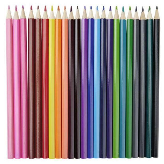 Crayon de couleur en bois x24