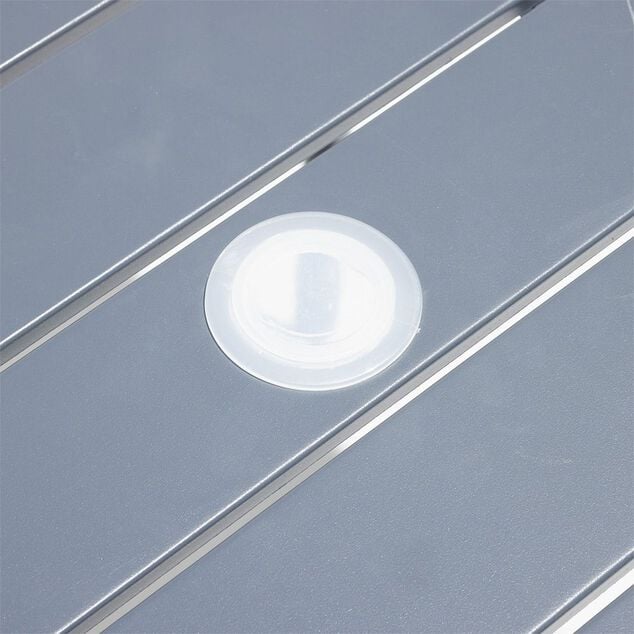 Table de jardin Fun 2 personnes m&eacute;tal gris 80x80xH72cm