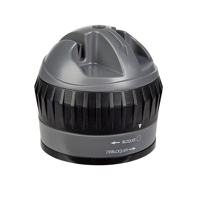 Aiguiseur à couteaux double position gris et noir