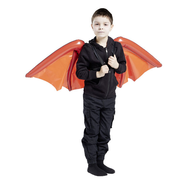 Ailes gonflables araign&eacute;e Halloween noires et rouges - Taille unique