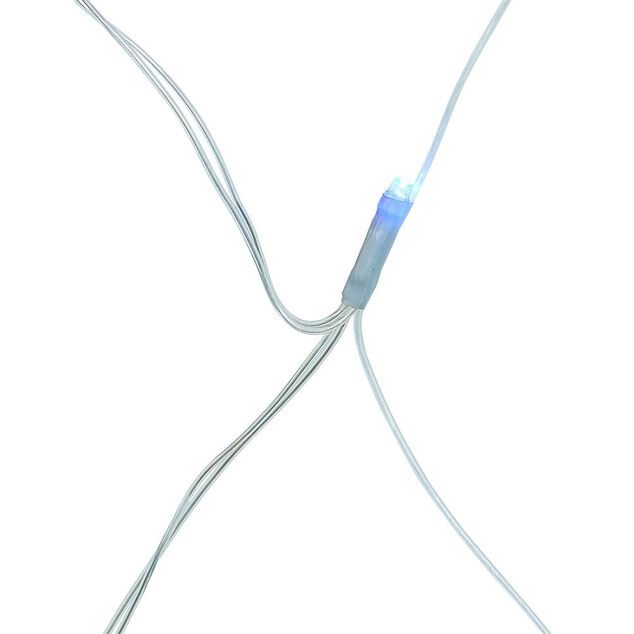 Filet lumineux 100LED bleu et blanc 120x120cm