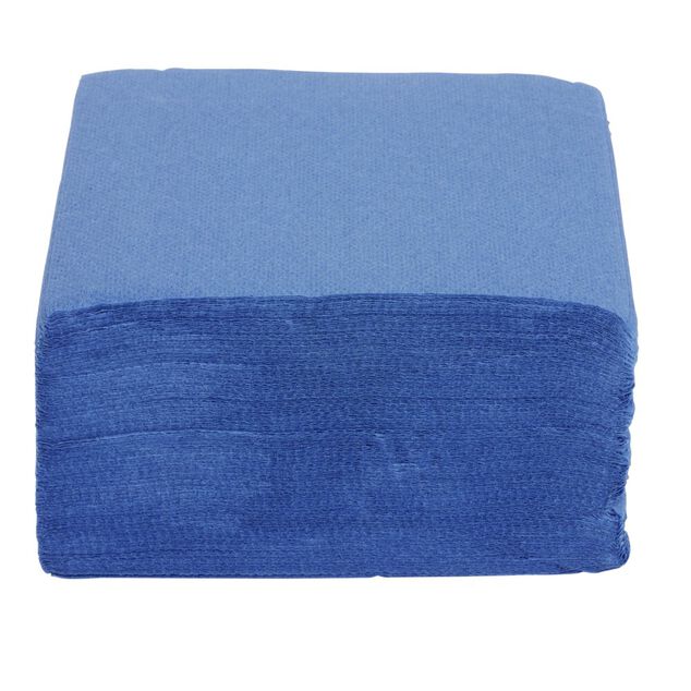 Serviette cocktail 25x25cm en papier bleu nuit x40