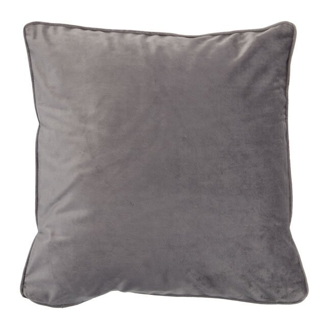 Housse de coussin en velours gris