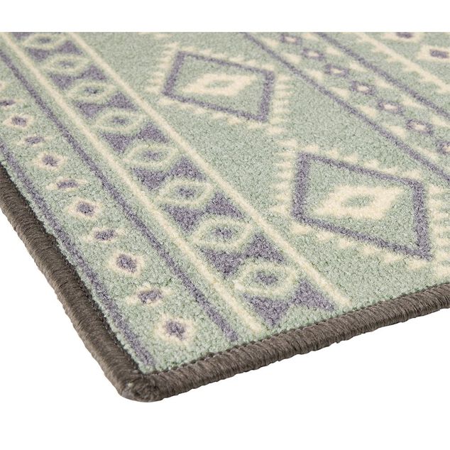 Tapis de cuisine latex imprim&eacute; vert 120x50 cm