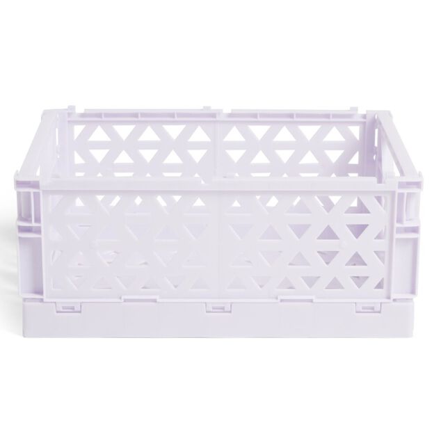 Caisse pliable violet pastel 3,4L - 24x17xH10cm