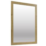 Miroir bord bois et verre h&egrave;tre marron 50x70cm