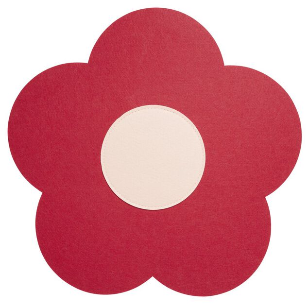 Prot&egrave;ge-po&ecirc;le x3 feutrine forme fleur &Oslash;38cm (2 mod&egrave;les)