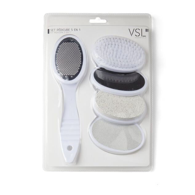 Outil de p&eacute;dicure 5 pi&egrave;ces - 3 mod&egrave;les