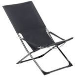 Chilienne ext&eacute;rieur Oxford unie noire L58xP77xH57cm