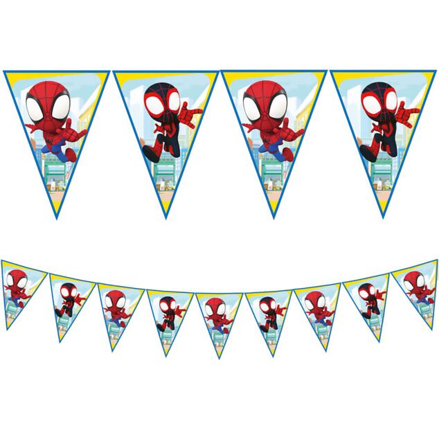 Guirlande fanions papier Spidey 2,3m
