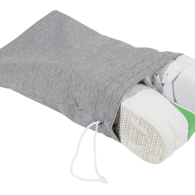 Sac &agrave; linge sale ou chaussures x2 polyester gris