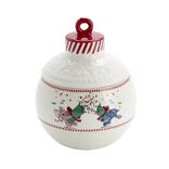 Bonbonnière boule de Noël Disney Stitch céramique blanc et rouge Ø15,5xH19cm